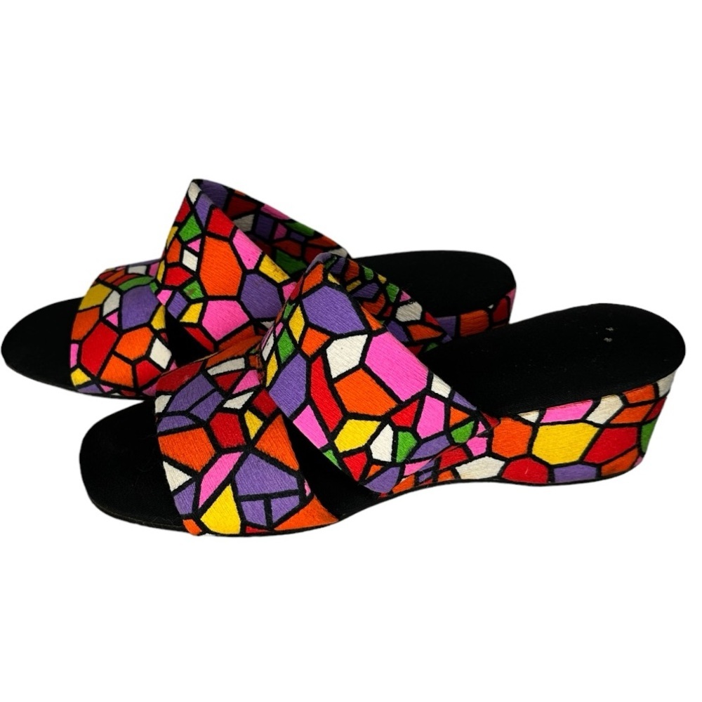Vintage Color Block Heels with Box - Picture 3 of 7